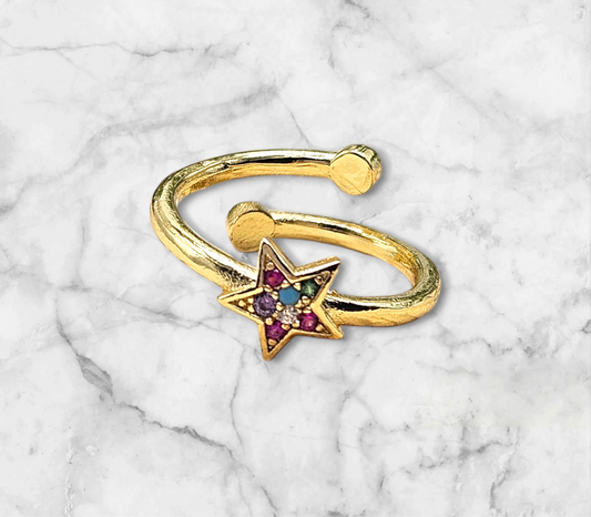 Multicolor Star Ring